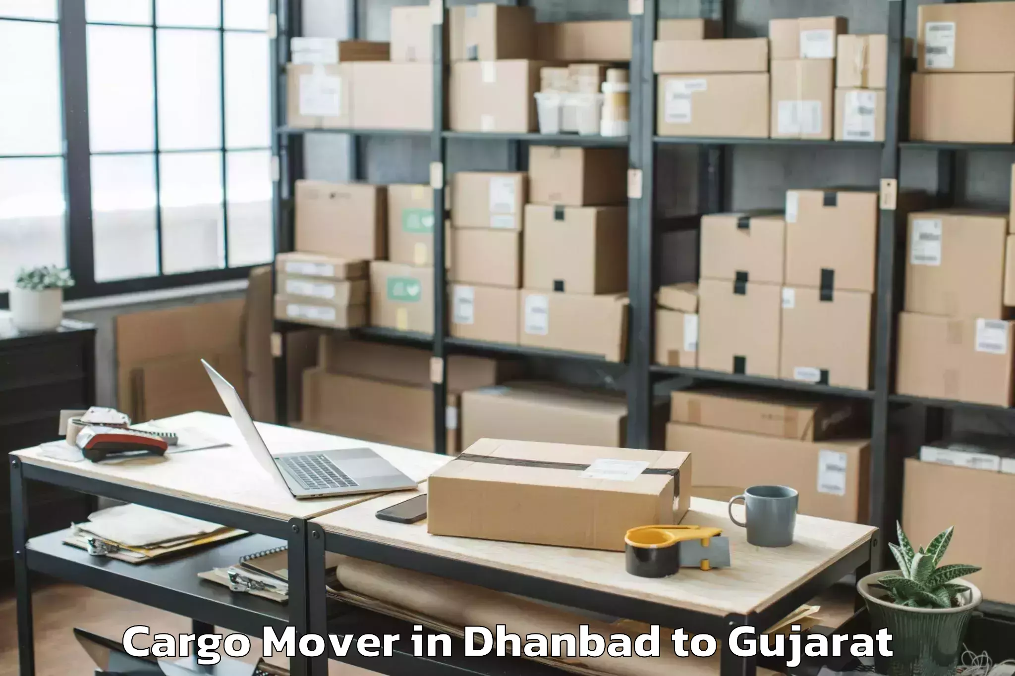 Book Dhanbad to Savli Cargo Mover Online